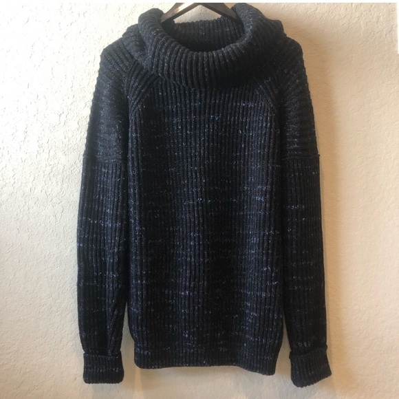 Free People Leo turtleneck ribbed chunky knit oversized slouchy tunic sweater - Picture 2 of 6